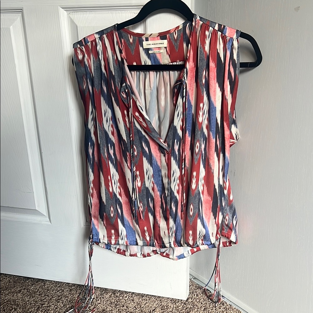Isabel Marant Etoile Ikat Print Top